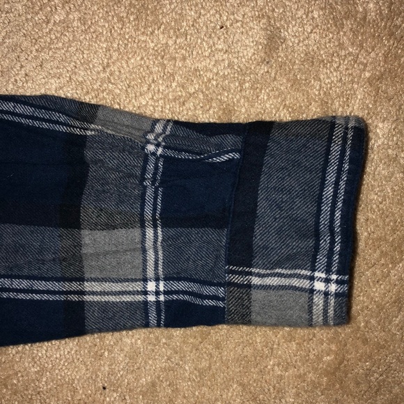 Mens Coleman XL Flannel blue and grey patches - Picture 4 of 4